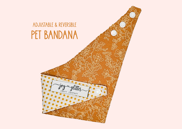 Golden Bloom Pet Bandana