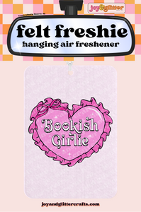 Bookish Girlie Felt Freshie