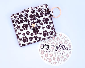 Paw Print Wallet Keychain