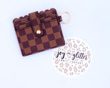 Brown Check Wallet Keychain