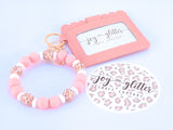 Pale Pink Wallet Keychain