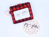 Buffalo Plaid Wallet Keychain