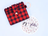 Buffalo Plaid Wallet Keychain