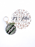 Custom School Spirit Leopard Wooden Sublimated Keychain