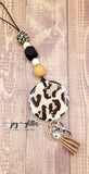 Cheetah Print "Best ... Ever" Customizable Beaded Lanyard with Medallion