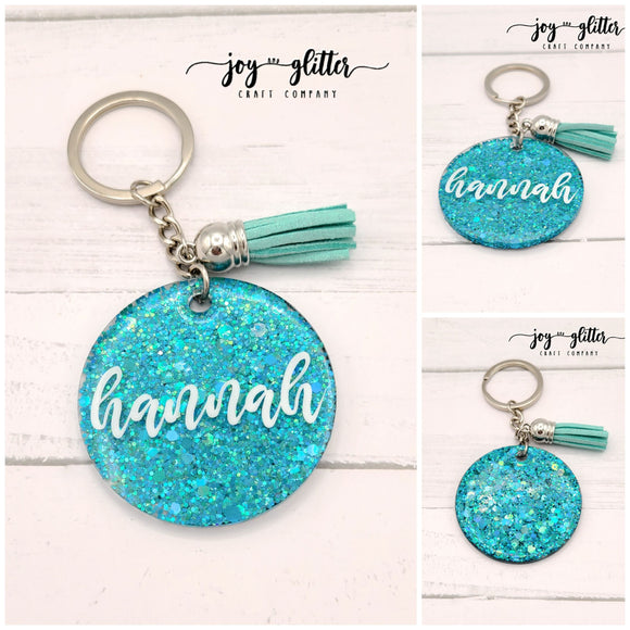 How to Make Glitter Resin Keychains!
