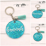 Custom Glitter Name Keychain