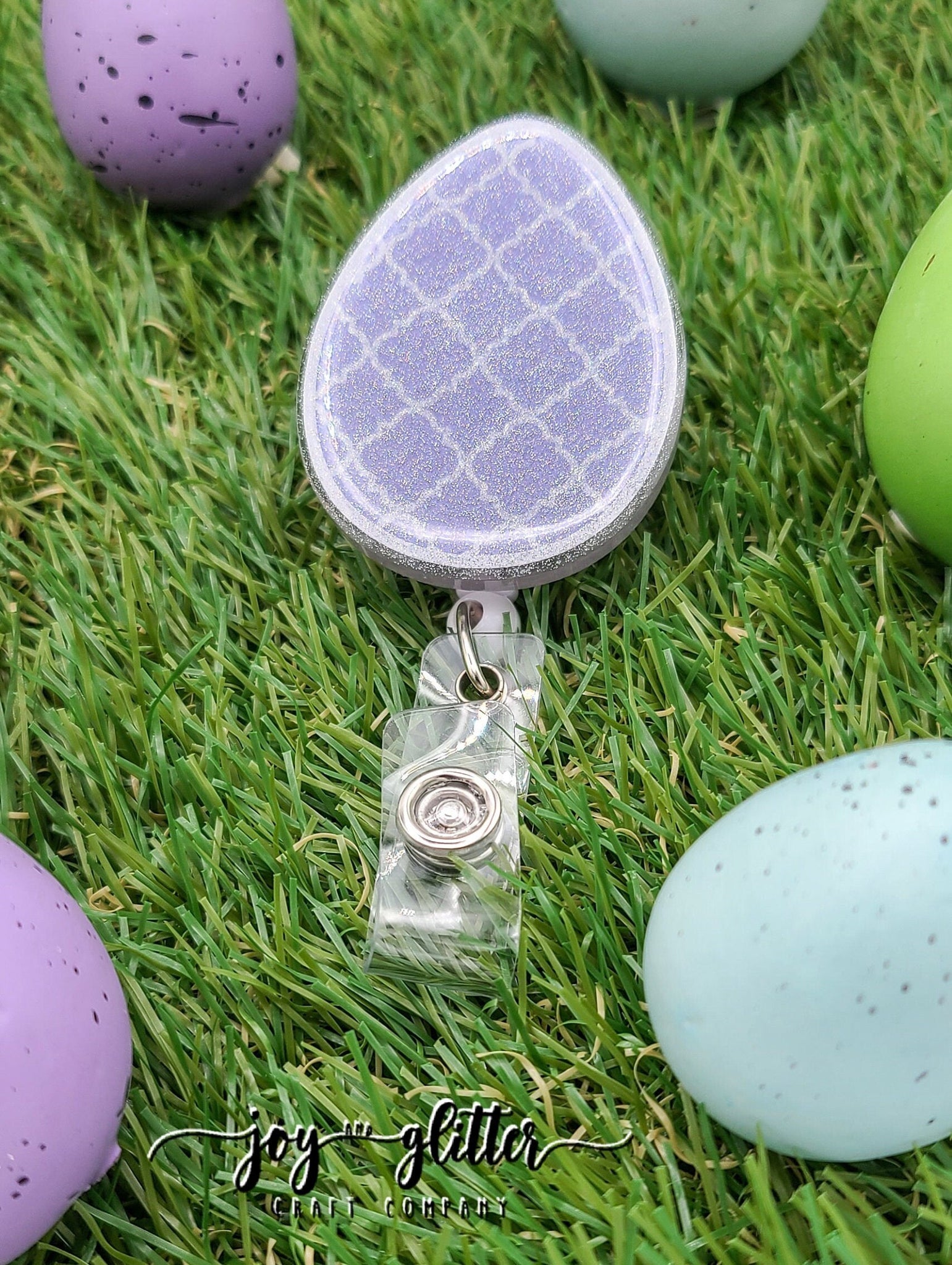 Easter Egg Glitter Badge Reel – Joy and Glitter Craft Company