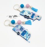 Under the Sea Glitter Camper Keychain - Choose your camper style!