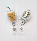 Iced Coffee Glitter Badge Reel