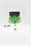 Frankie Frankenstein Glitter Badge Reel