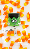 Frankie Frankenstein Glitter Badge Reel