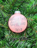 Baby's First Christmas Personalized Glitter Ornament