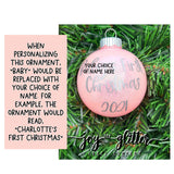 Baby's First Christmas Personalized Glitter Ornament