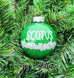 School Spirit Glitter Christmas Ornament