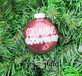 School Spirit Glitter Christmas Ornament